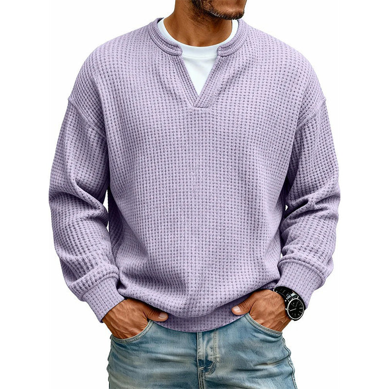 ✨ 50 % RABATT – Damen Waffel-T-Shirt im Layer-Look | Bequemer Alltagsstil mit eleganter Struktur 👚 3