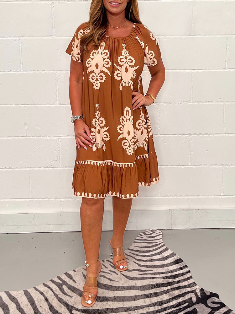 💃Rochie elegantă cu imprimeu-4