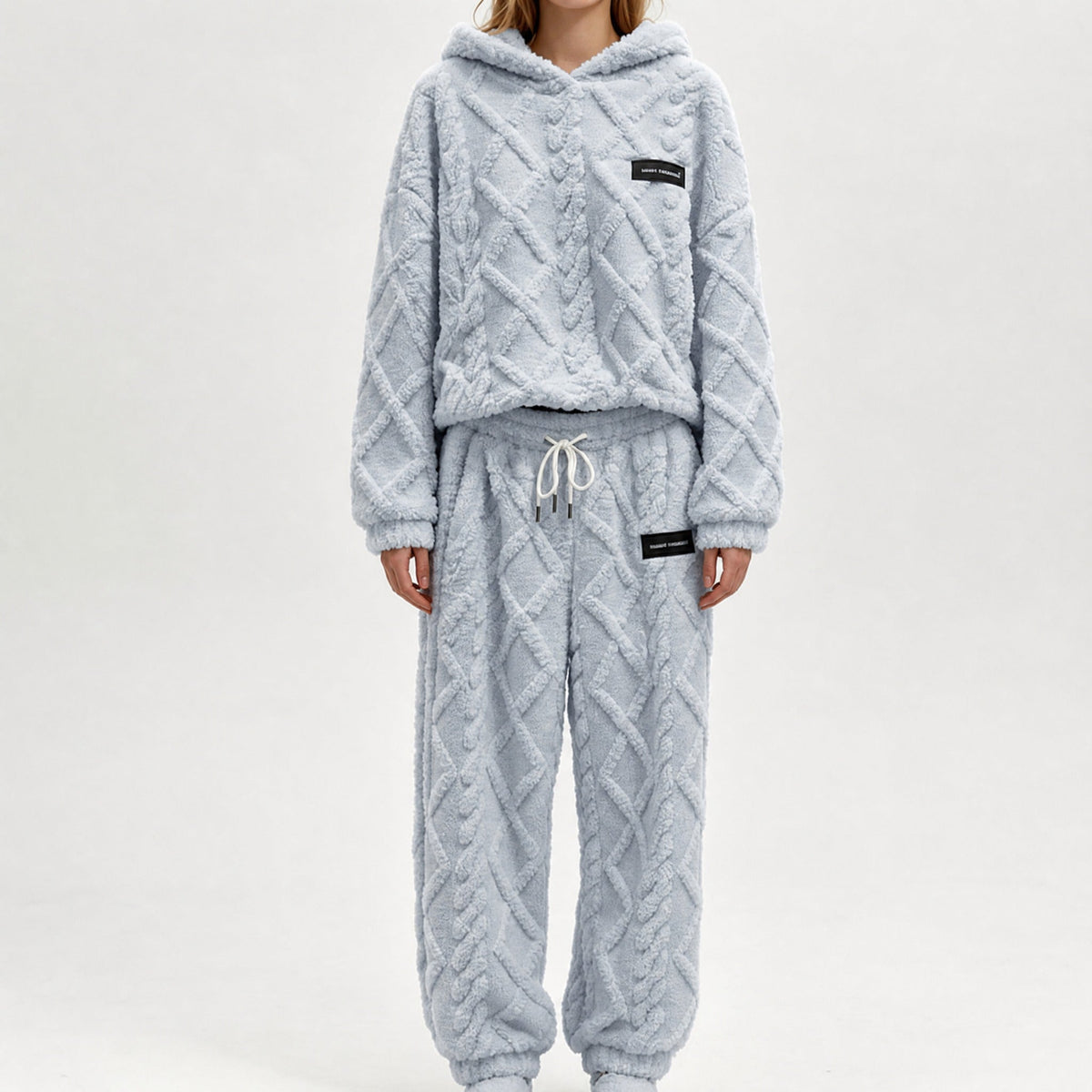 👚👖Thermo-Fleece-Pyjama-Set, warme Hauskleidung, 2-teilig, auch draußen tragbar