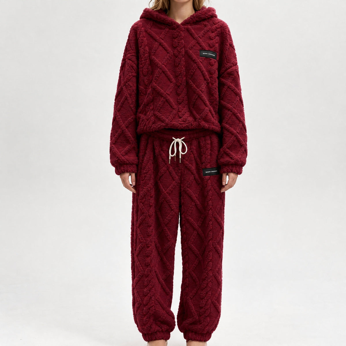 👚👖Thermo-Fleece-Pyjama-Set, warme Hauskleidung, 2-teilig, auch draußen tragbar