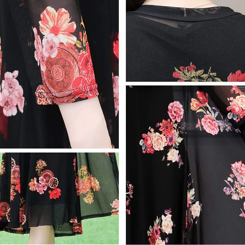 Rochie pentru femei cu model floral-5