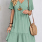 😍【S-3XL】👗Rochie lungă casual cu mânecă scurtă