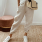 💓Pantaloni casual din bumbac și in pentru femei👖-11