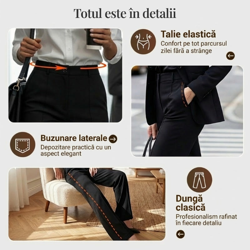 ✨🔥Pantaloni eleganți cu talie înaltă pentru femei💓-9
