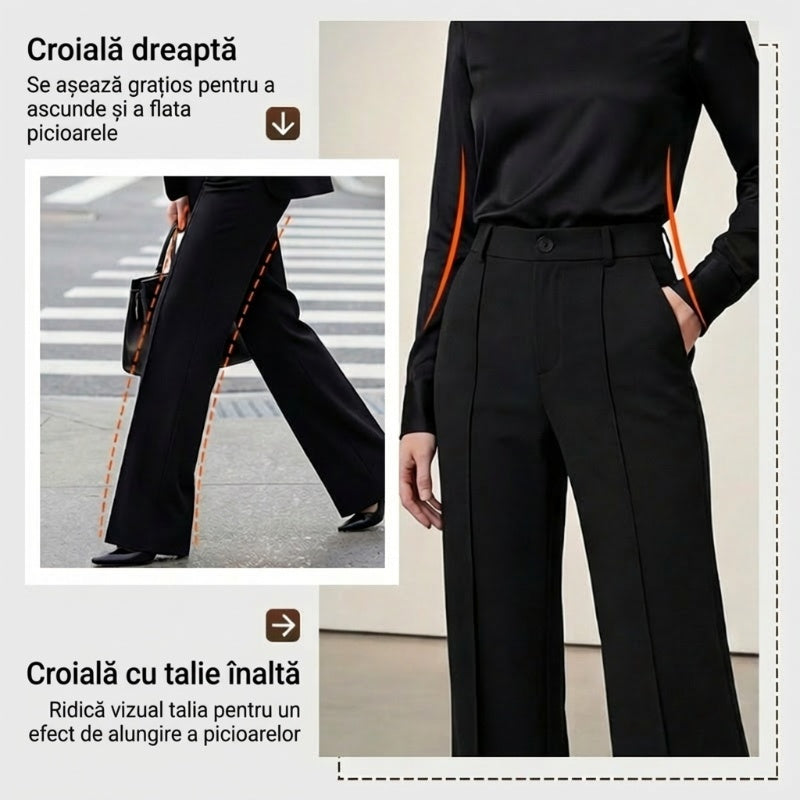 ✨🔥Pantaloni eleganți cu talie înaltă pentru femei💓-8