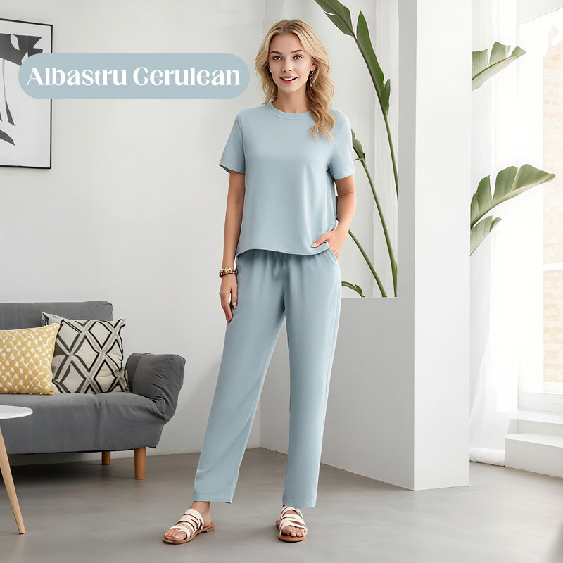 💕 Set de top și pantaloni casual pentru femei-18
