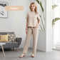 💕 Set de top și pantaloni casual pentru femei-21