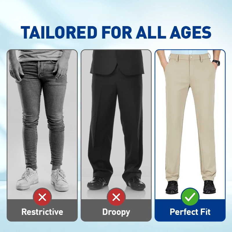 💖Pantaloni casual elastici pentru bărbați, confortabili și respirabili-3