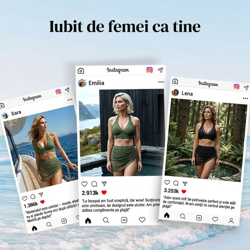 💖👙 Costum de baie întreg, la modă și senzual, pentru plajă-10