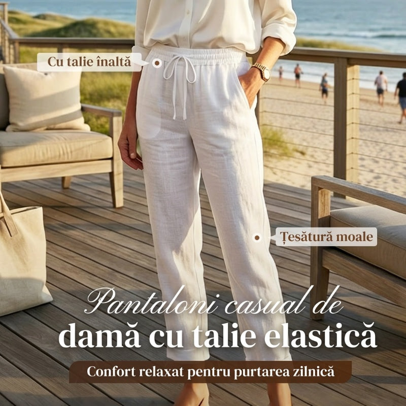 ⏰Pantaloni largi pentru femei din bumbac și in