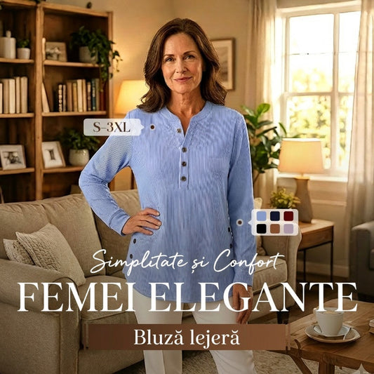 🎉 Bluză Henley din catifea pentru femei – elegantă, moale și versatilă 🧥📦