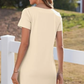 ⏳ Rochie casual pentru femei cu buzunar cu gât pătrat, cu mânecă scurtă și buzunare👗-12