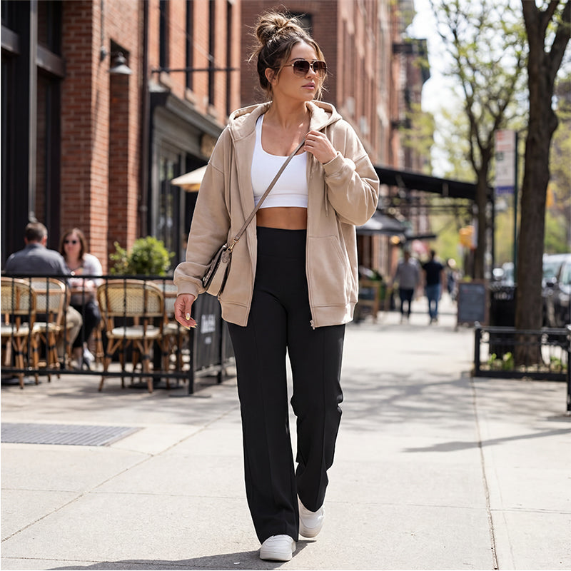 💗ULTIMA ZI DE REDUCERI 50% REDUCERE⚡50.000+ VÂNDUTE💕Pantaloni drepți largi, simpli, pentru femei-4