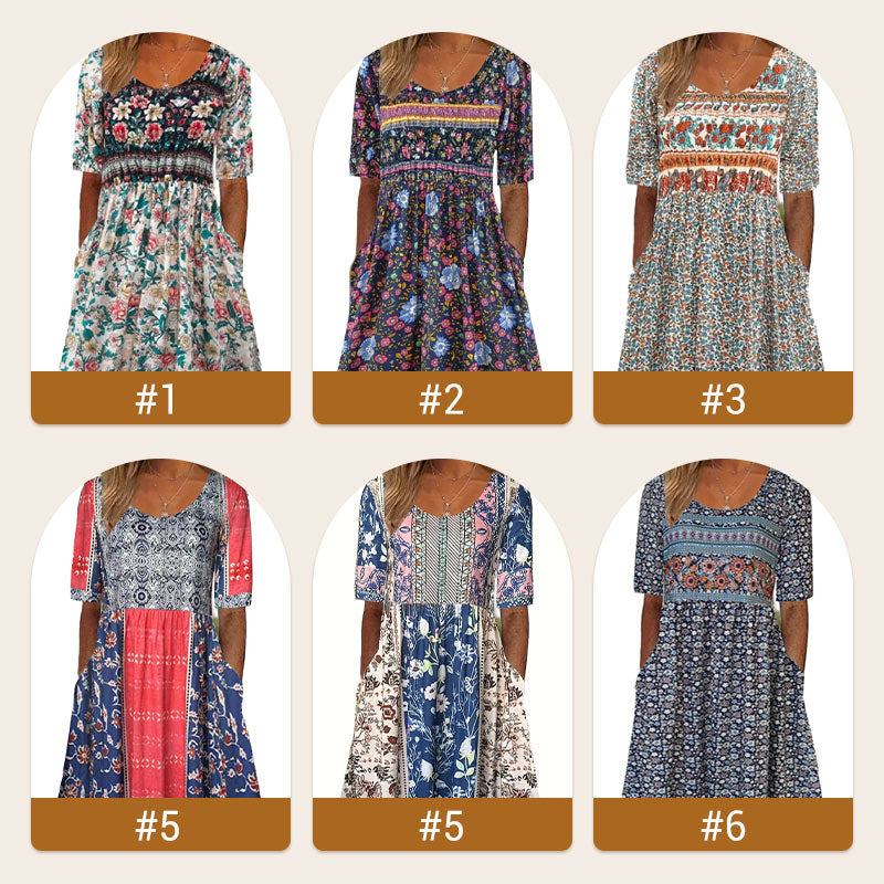 🌞 Rochii de vară cu imprimeu boho-7