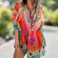 [S-5XL]💃Rochie Boho cu Imprimeu și Volane, Decolteu în V-1