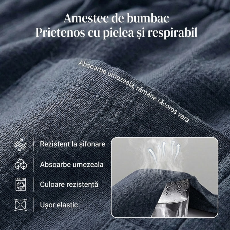 ✨Pantaloni din bumbac pentru femei, cu croi drept și croială lejeră-4