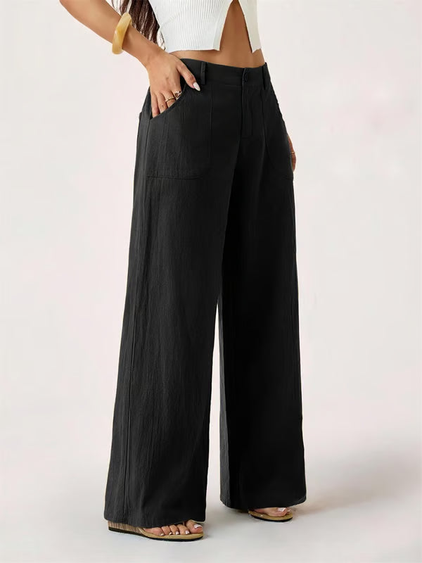 🔥LAST DAY 49% OFF ☀️🛍️Women's Summer Classical Cotton-Linen Lightweight Palazzo Pants-11