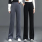 Femei Versatile Simple Stretch Elastic talie vrac largi pantaloni picior-8