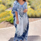 [S-5XL]💃Rochie Boho cu Imprimeu și Volane, Decolteu în V-2