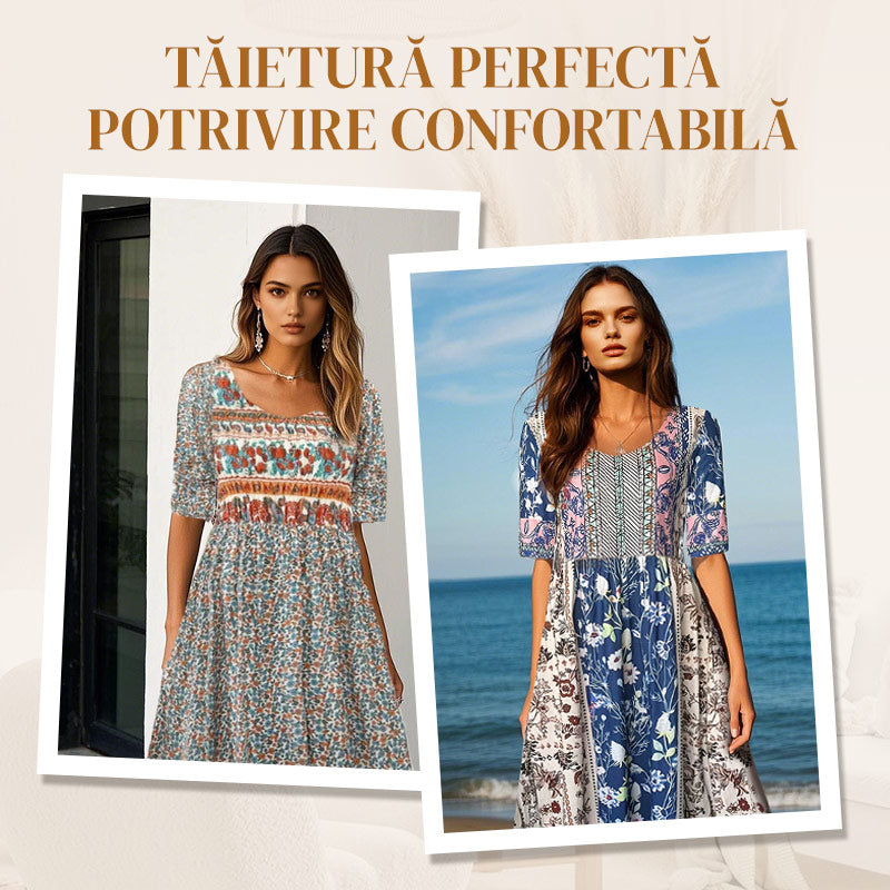 🌞 Rochii de vară cu imprimeu boho-1
