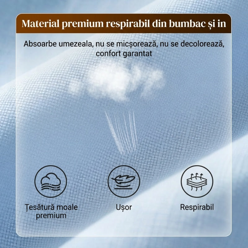 💓Pantaloni casual din bumbac și in pentru femei👖-4