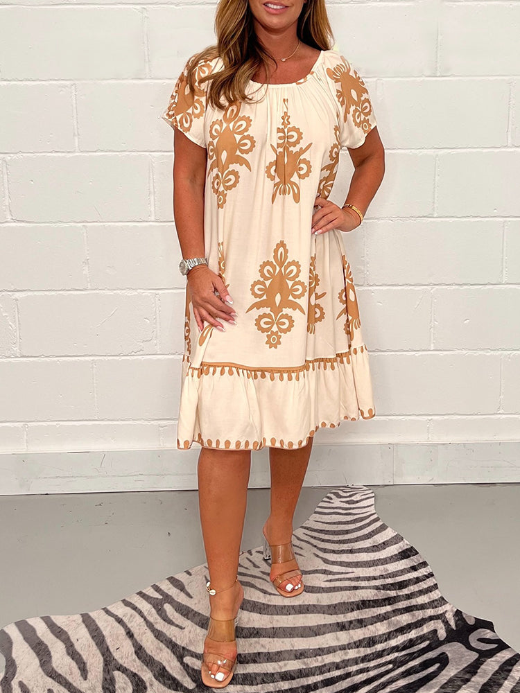 💃Rochie elegantă cu imprimeu-3