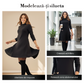 💝Rochie elegantă cu mâneci lungi și pliuri-3