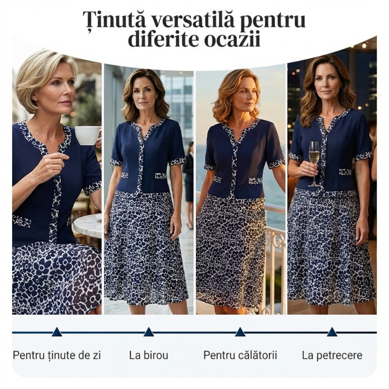 ✨【S-4XL】💐Model floral Rochii din două piese pentru femei-12