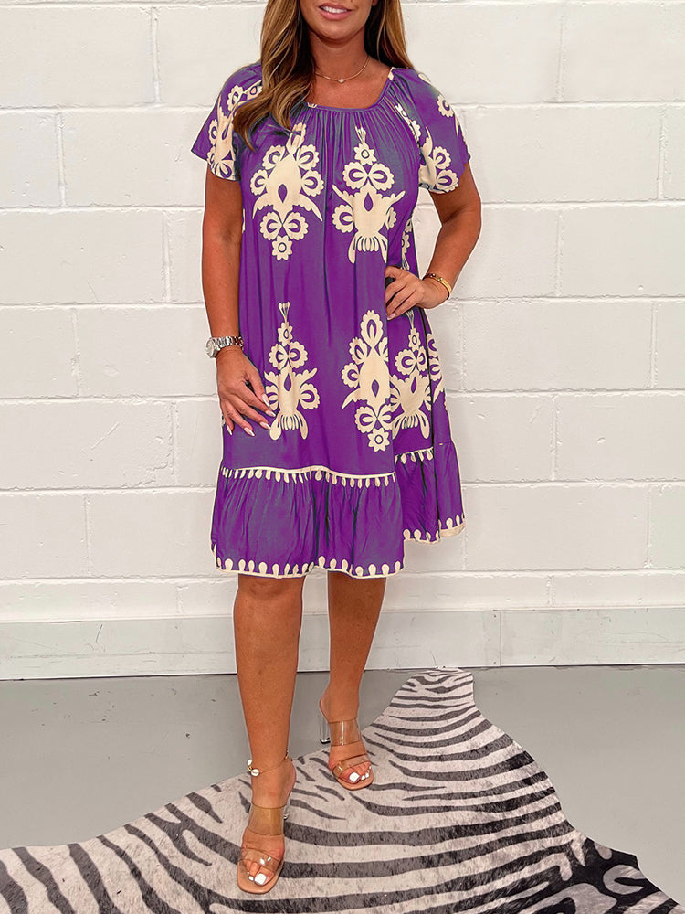 💃Rochie elegantă cu imprimeu-7