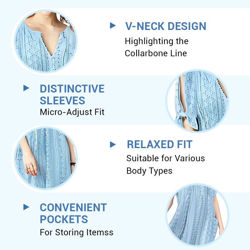 💃Rochie elegantă pentru femei, cu decolteu în V și decupaje solide-13