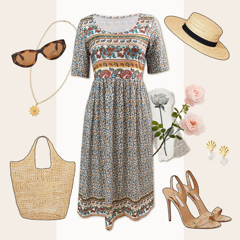 🌞 Rochii de vară cu imprimeu boho-3
