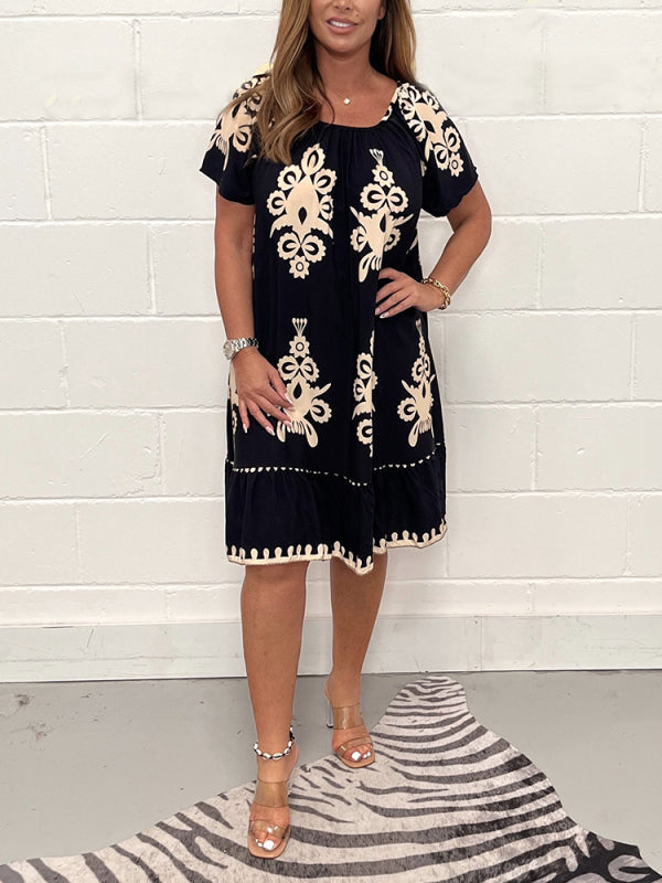 💃Rochie elegantă cu imprimeu-1