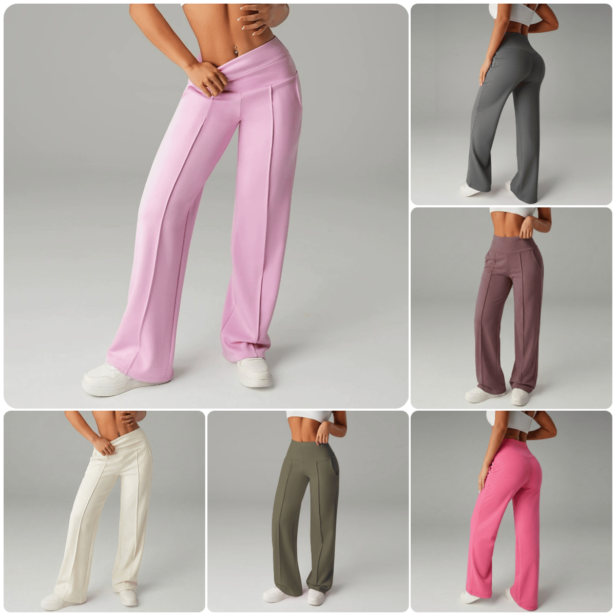 💗ULTIMA ZI DE REDUCERI 50% REDUCERE⚡50.000+ VÂNDUTE💕Pantaloni drepți largi, simpli, pentru femei-10