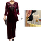 💞Set top și pantaloni din catifea cu strasuri pentru femei-11