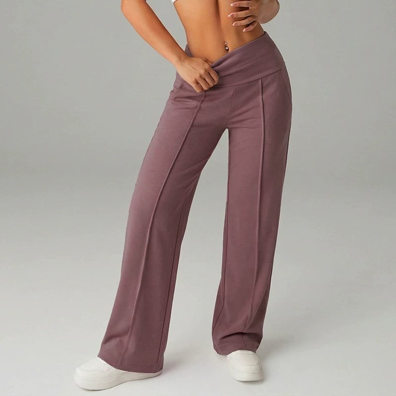 💗ULTIMA ZI DE REDUCERI 50% REDUCERE⚡50.000+ VÂNDUTE💕Pantaloni drepți largi, simpli, pentru femei-25
