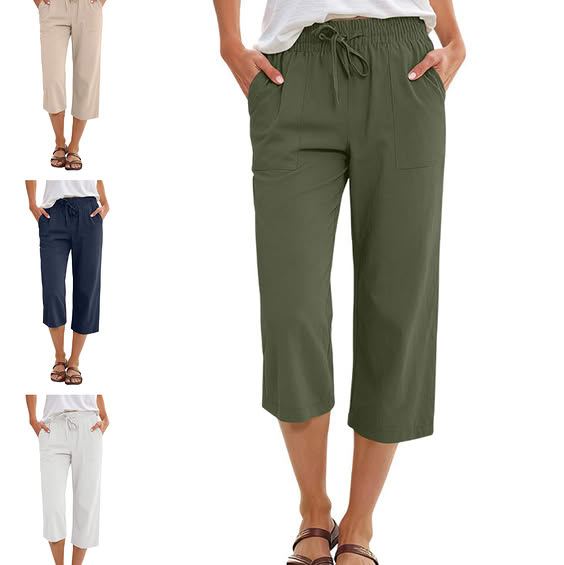 Pantaloni scurți din bumbac-in pentru femei-5