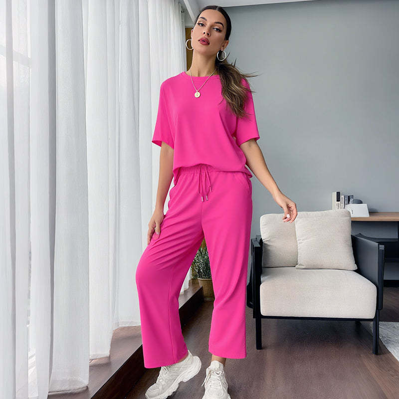 💕 Set de top și pantaloni casual pentru femei-7