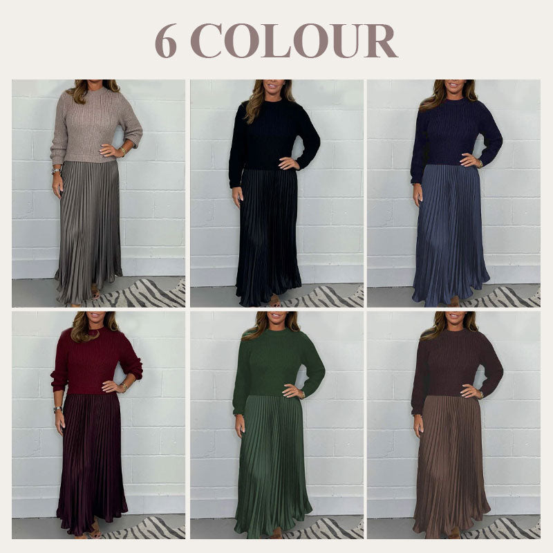 🔥Rochie elegantă și la modă pentru femei, cu pliuri-1