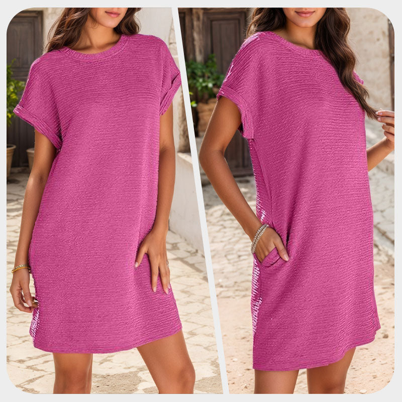 💞Rochie relaxată cu buzunare pentru femei-11