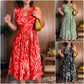 Plus Size Rochie fără mâneci, fără gât, cu decolteu în V, cu talie închisă