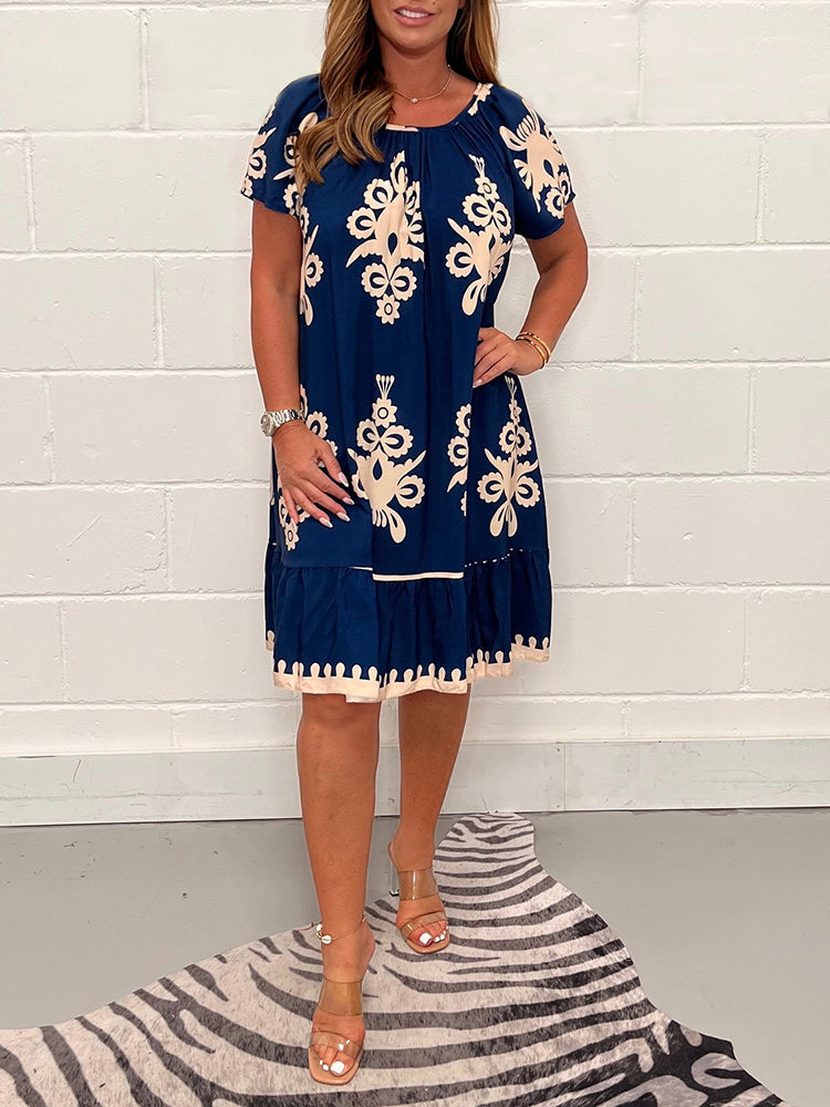 💃Rochie elegantă cu imprimeu-6
