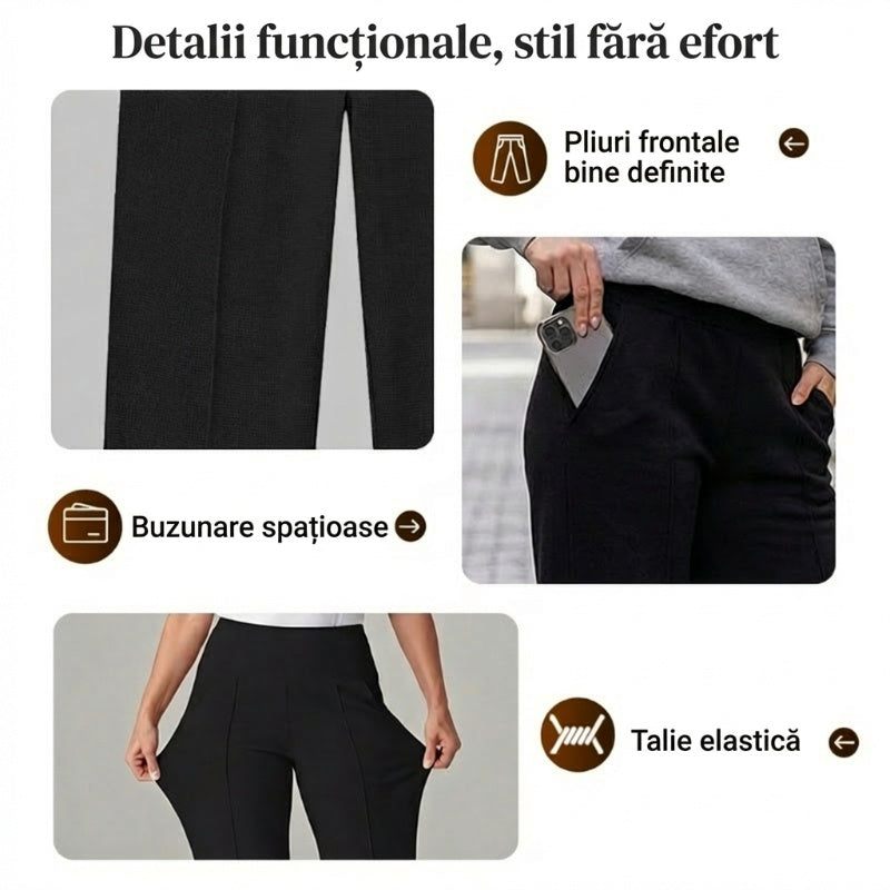 💗ULTIMA ZI DE REDUCERI 50% REDUCERE⚡50.000+ VÂNDUTE💕Pantaloni drepți largi, simpli, pentru femei-6