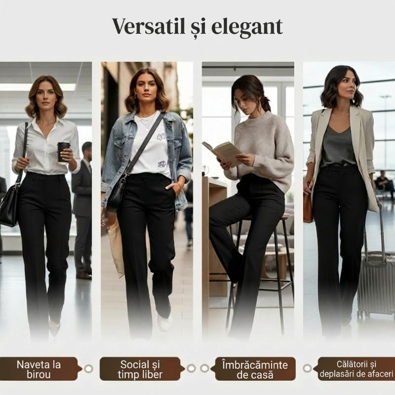 ✨🔥Pantaloni eleganți cu talie înaltă pentru femei💓-10