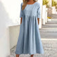 【S-5XL】👗Rochie din bumbac cu decolteu rotund și buzunare-8