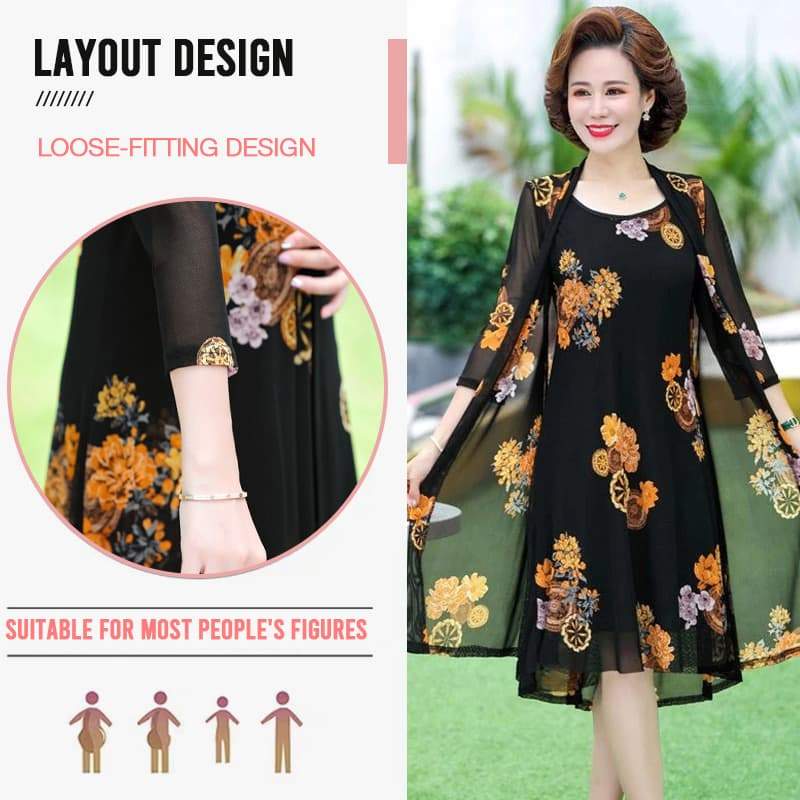 Rochie pentru femei cu model floral-4
