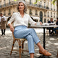 💓Pantaloni casual din bumbac și in pentru femei👖-6