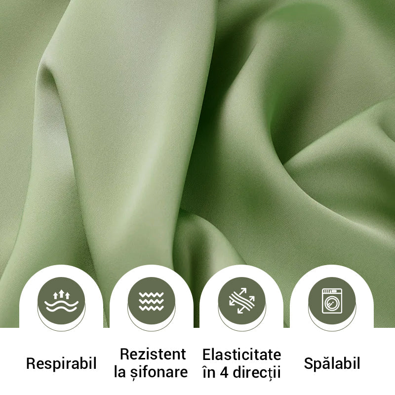 💖Set pantaloni imprimați și top cu gât rotund pentru femei-8