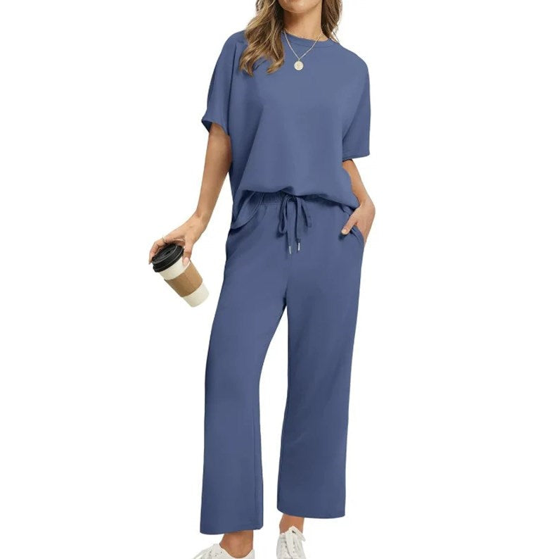 💕 Set de top și pantaloni casual pentru femei-5