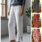 ✨Pantaloni drepți din bumbac și in pentru femei