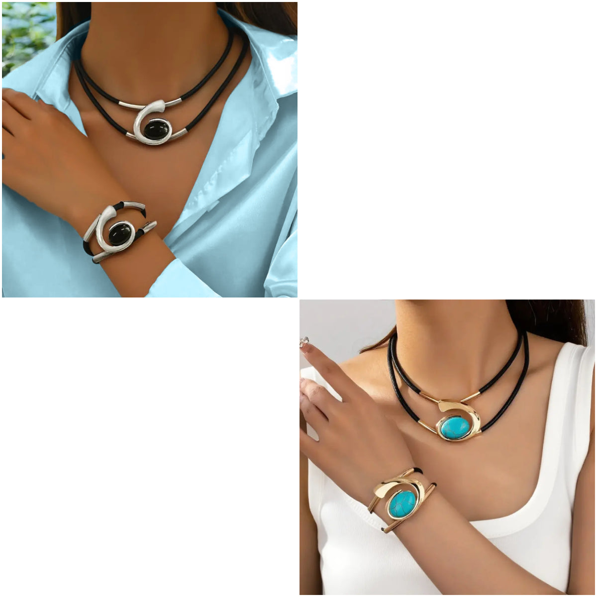 ❣️Cumpără 1 și primești 1 gratis❣️Set colier și brățară Vintage Boho-11